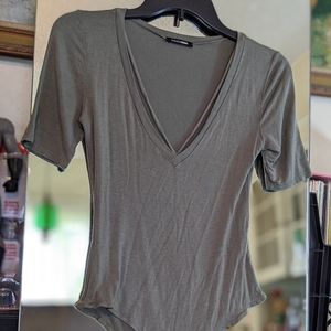 Fashion Nova Olive green bodysuit